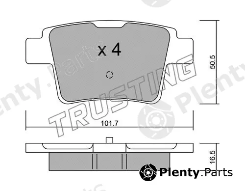 Trusting 693.0 — Brake Pad Set, disc brake