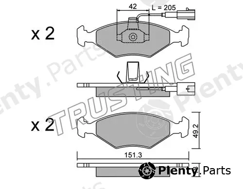 Trusting 282.1 — Brake Pad Set, disc brake