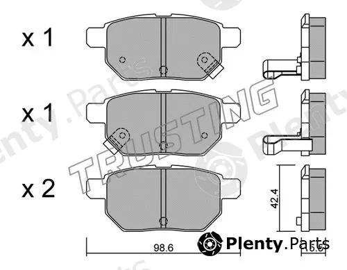 Trusting 762.0 — Brake Pad Set, disc brake