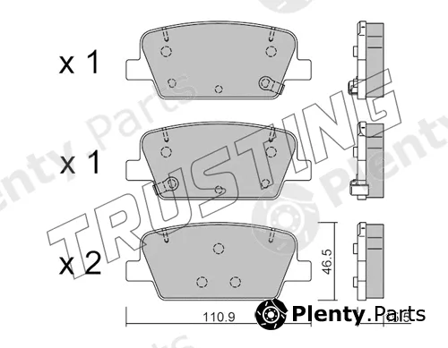 Trusting 1283.0 — Brake Pad Set, disc brake