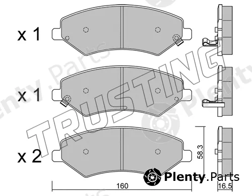 Trusting 1217.0 — Brake Pad Set, disc brake