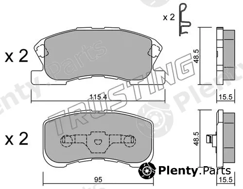 Trusting 390.0 — Brake Pad Set, disc brake