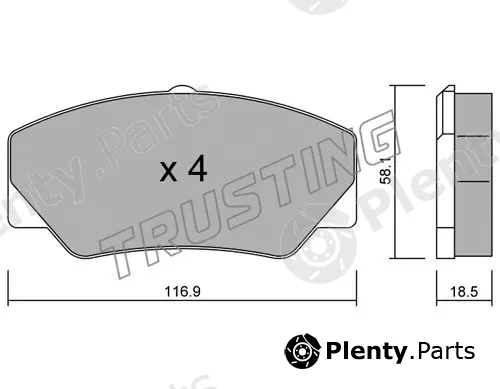 Trusting 058.0 — Brake Pad Set, disc brake