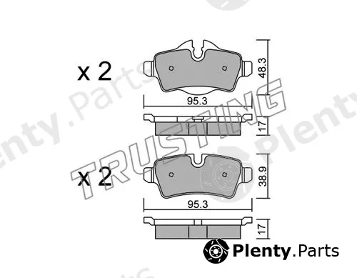 Trusting 785.0 — Brake Pad Set, disc brake