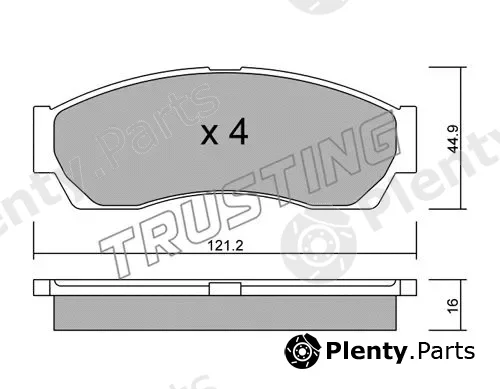 Trusting 913.0 — Brake Pad Set, disc brake