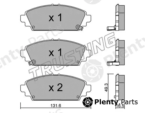 Trusting 479.0 — Brake Pad Set, disc brake