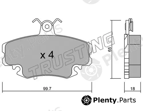 Trusting 122.0 — Brake Pad Set, disc brake