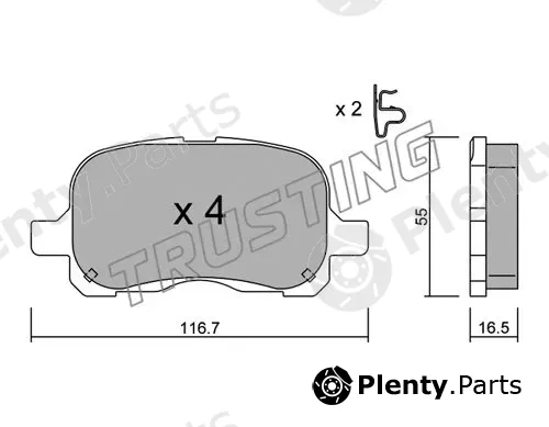 Trusting 458.0 — Brake Pad Set, disc brake