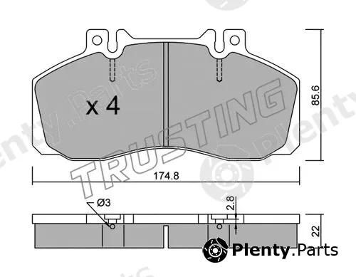 Trusting 276.0 — Brake Pad Set, disc brake