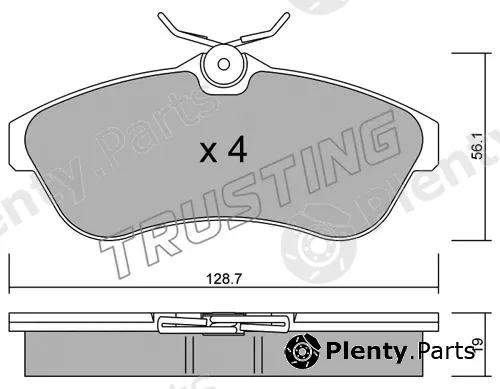 Trusting 338.0 — Brake Pad Set, disc brake