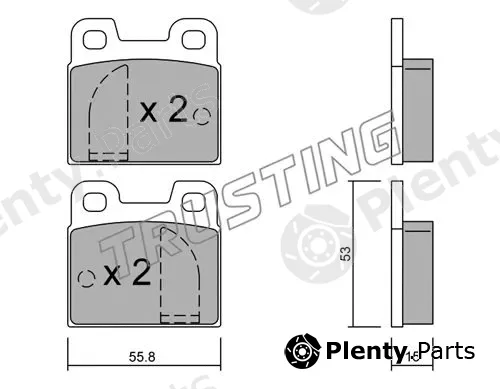 Trusting 010.0 — Brake Pad Set, disc brake