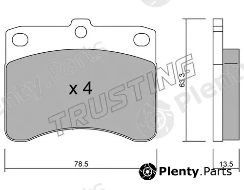 Trusting 210.0 — Brake Pad Set, disc brake