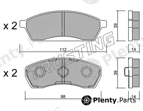 Trusting 425.0 — Brake Pad Set, disc brake