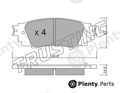 Trusting 1089.0 — Brake Pad Set, disc brake