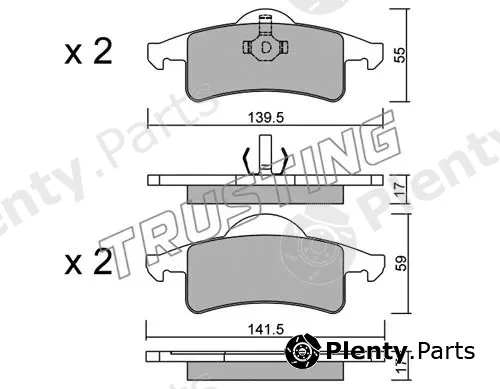 Trusting 542.0 — Brake Pad Set, disc brake
