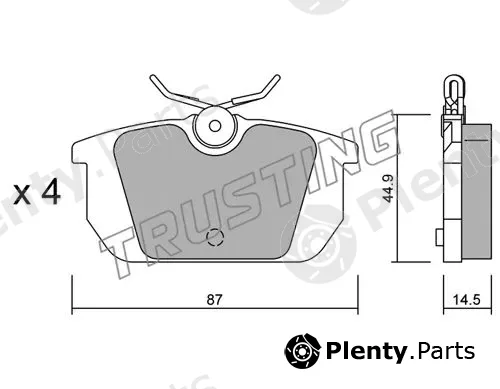 Trusting 066.0 — Brake Pad Set, disc brake