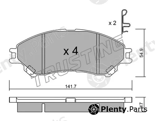Trusting 1012.0 — Brake Pad Set, disc brake