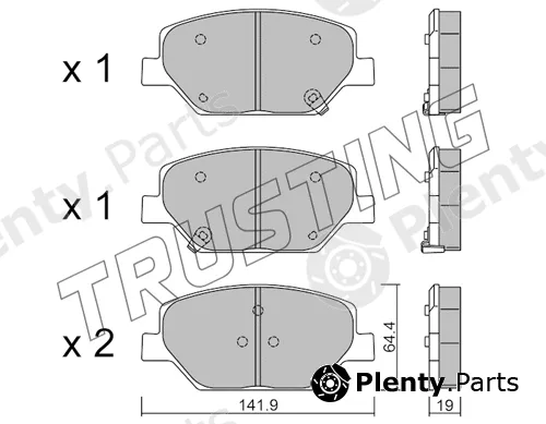 Trusting 1178.0 — Brake Pad Set, disc brake