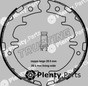 Trusting 115.311 — Brake Shoe Set, parking brake
