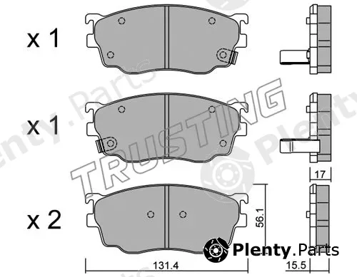 Trusting 310.0 — Brake Pad Set, disc brake