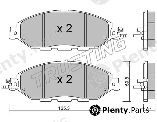 Trusting 1074.0 — Brake Pad Set, disc brake