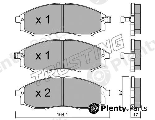 Trusting 627.0 — Brake Pad Set, disc brake