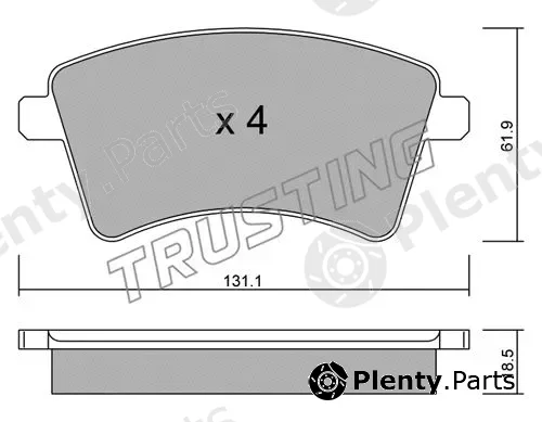 Trusting 828.0 — Brake Pad Set, disc brake