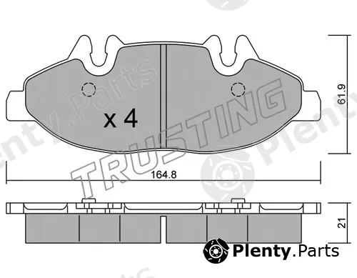 Trusting 591.0 — Brake Pad Set, disc brake