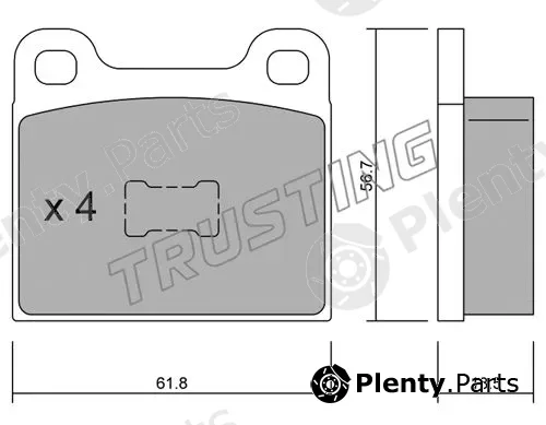 Trusting 011.1 — Brake Pad Set, disc brake