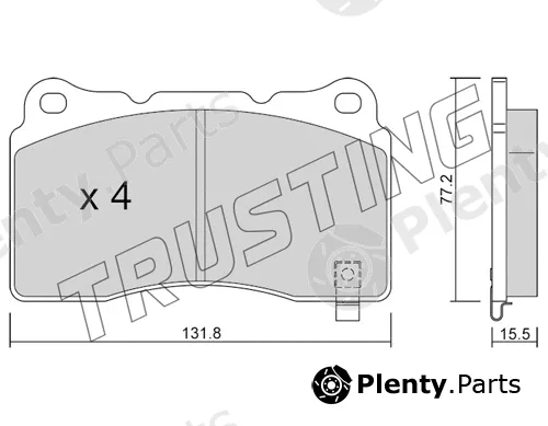 Trusting 297.8 — Brake Pad Set, disc brake