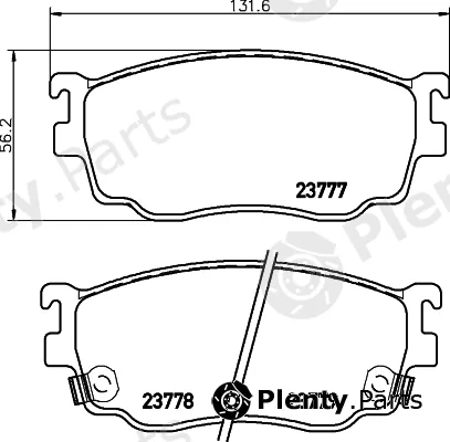 Hella 8DB355027-921 — Brake Pad Set, disc brake NAO