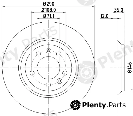 Hella 8DD355110-801 — Brake Disc PRO