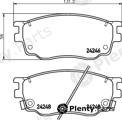 Hella 8DB355029-641 — Brake Pad Set, disc brake NAO