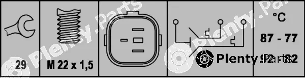 Hella 6ZT007837-071 — Temperature Switch, radiator fan