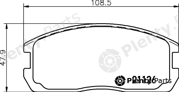 Hella 8DB355037-221 — Brake Pad Set, disc brake NAO