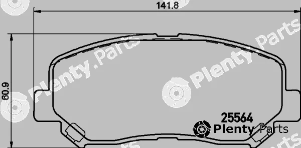 Hella 8DB355020-511 — Brake Pad Set, disc brake