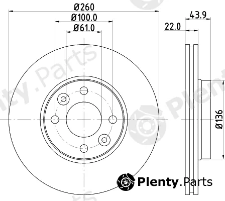 Hella 8DD355109-331 — Brake Disc PRO