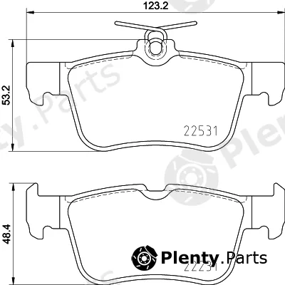 Hella 8DB355039-831 — Brake Pad Set, disc brake NAO
