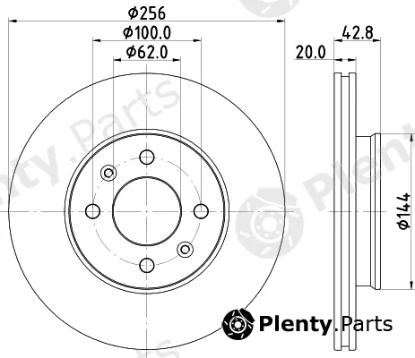 Hella 8DD355130-001 — Brake Disc PRO