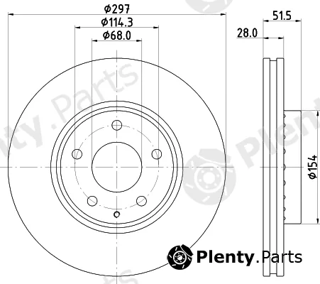 Hella 8DD355126-981 — Brake Disc PRO
