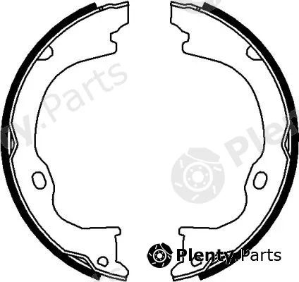 Hella 8DA355050-911 — Brake Shoe Set, parking brake
