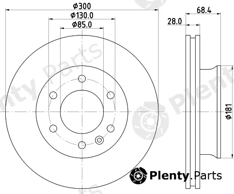 Hella 8DD355117-621 — Brake Disc