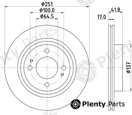 Hella 8DD355122-991 — Brake Disc PRO