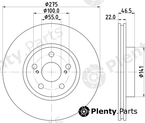 Hella 8DD355133-911 — Brake Disc PRO