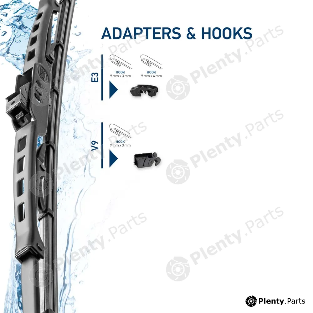 Hella 9XW190253-241 — Wiper Blade Metal