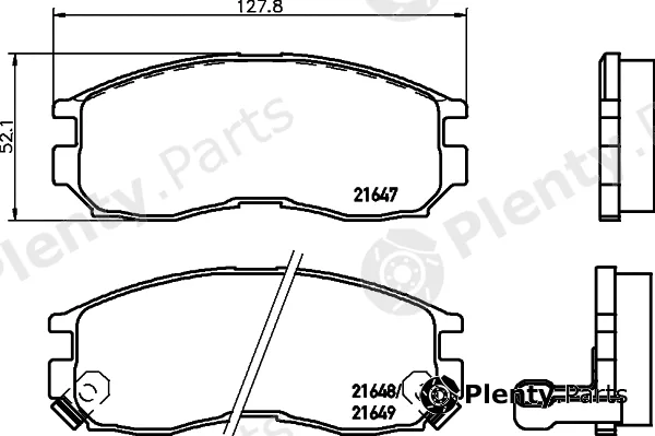 Hella 8DB355027-111 — Brake Pad Set, disc brake NAO