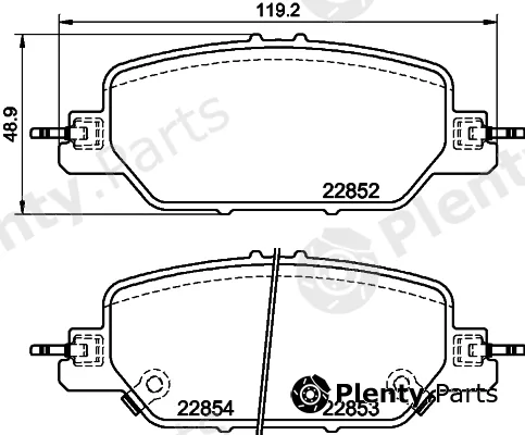 Hella 8DB355039-191 — Brake Pad Set, disc brake