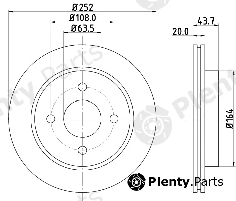 Hella 8DD355103-391 — Brake Disc PRO