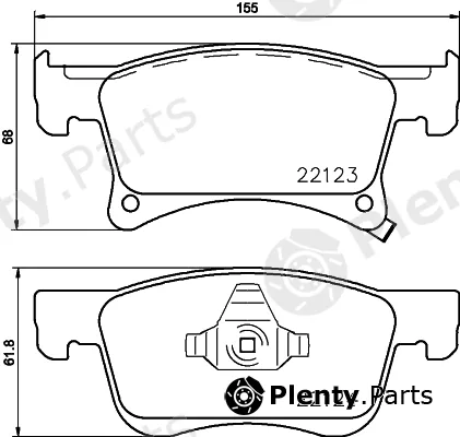 Hella 8DB355023-021 — Brake Pad Set, disc brake