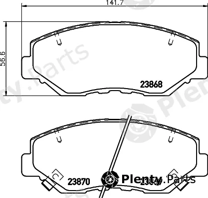 Hella 8DB355028-011 — Brake Pad Set, disc brake NAO